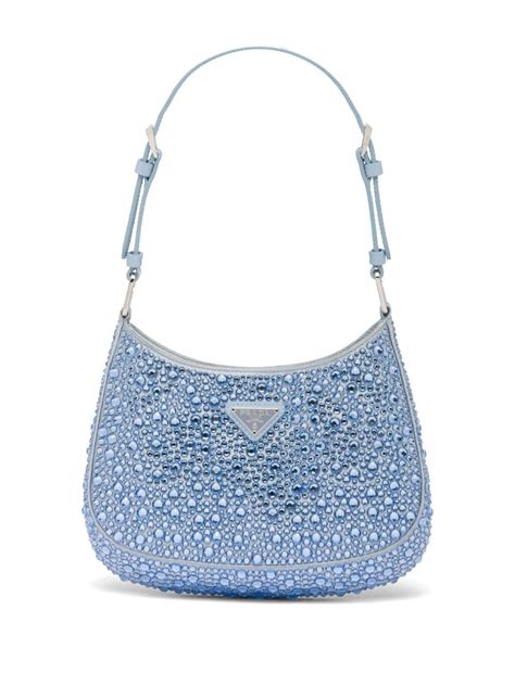 prada ribbon crystal bag|Prada crystal embellished bag.